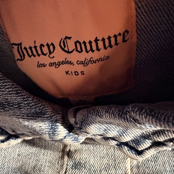 Brand New Juicy Couture Kids Blue Pink Tint Jean Jacket JCK014 Sz 12 - Picture 4 of 5